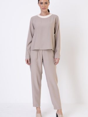 Blusa Alfaiataria Bicolor Punho Transpassado  I.