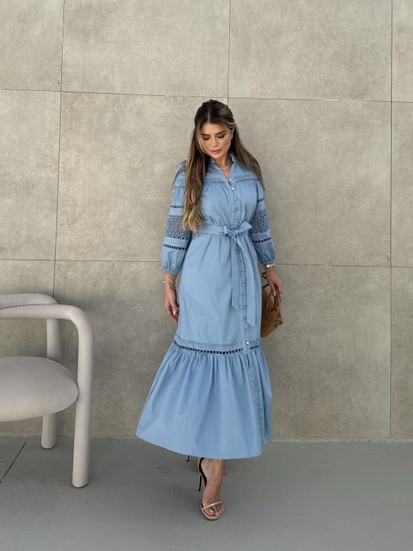 Vestido Chemise Entremeios Bolinhas-Imagem 5