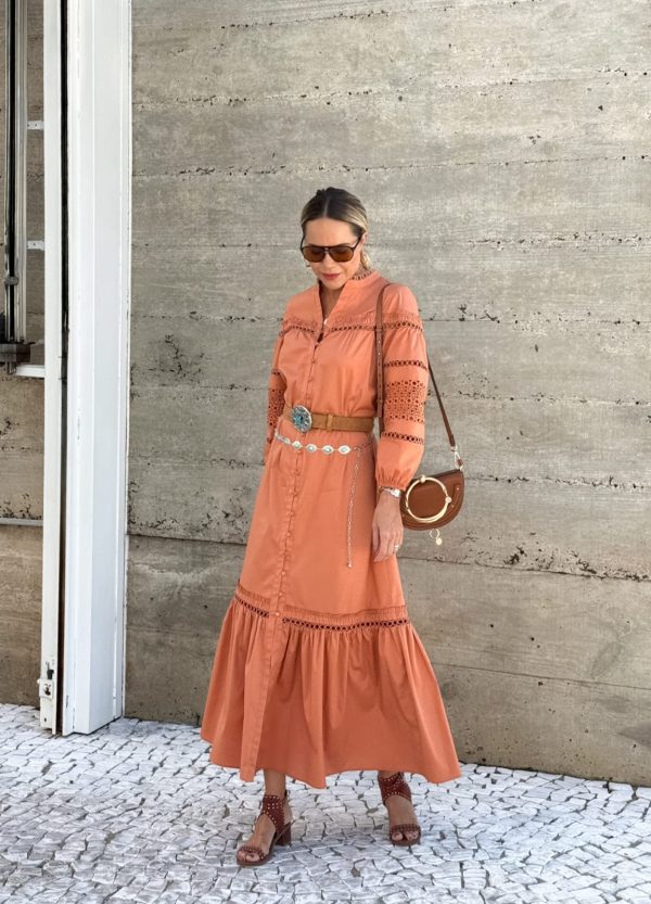 Vestido Chemise Entremeios Bolinhas-Imagem 7