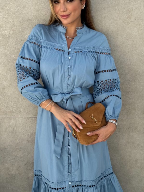 Vestido Chemise Entremeios Bolinhas-Imagem 3