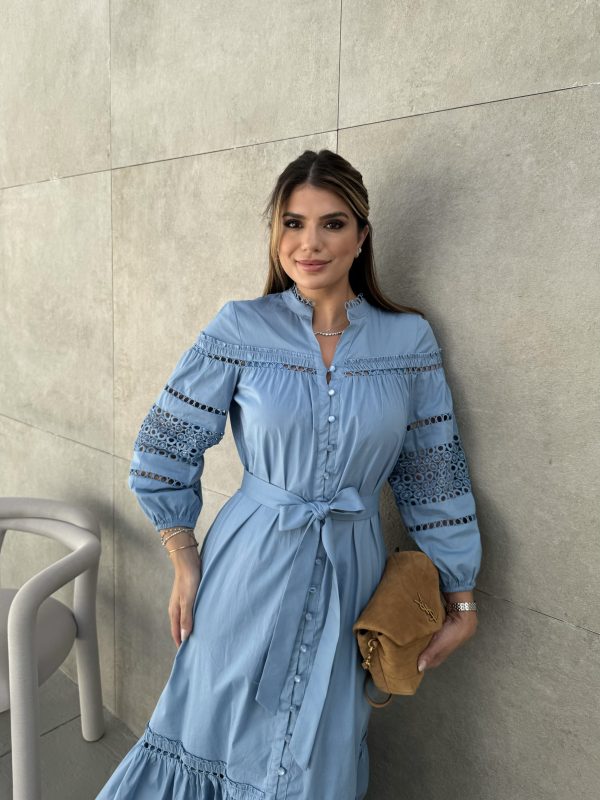 Vestido Chemise Entremeios Bolinhas-Imagem 2