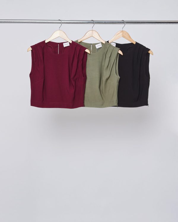 Cropeed Twill Det Pregas No Ombro-Imagem 7