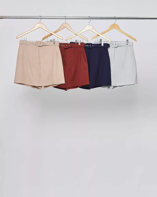 Shorts Saia Twill C/Cinto Forrado-Imagem 2