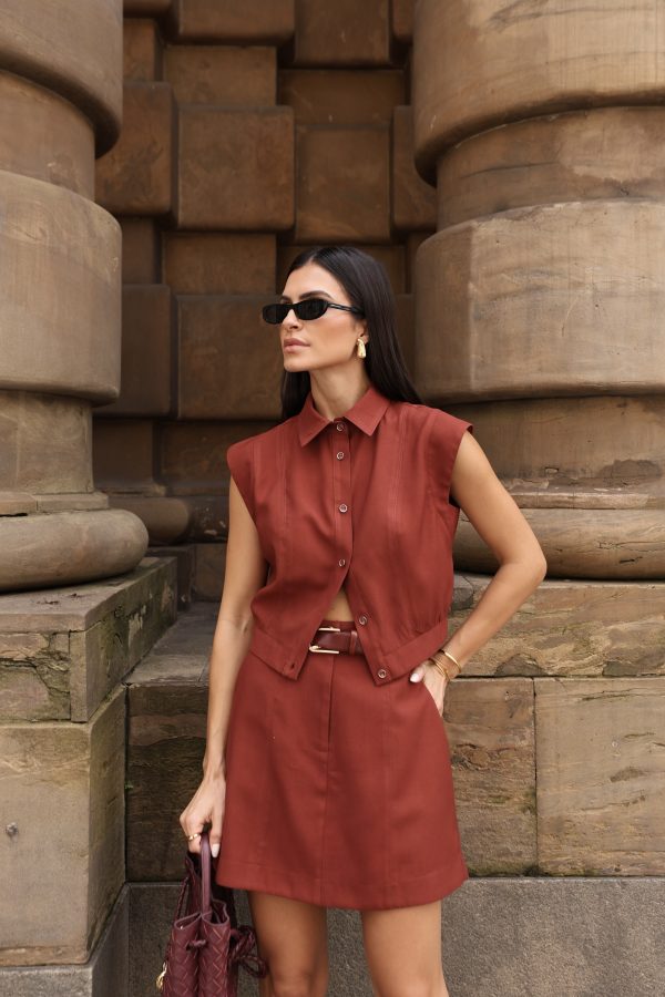 Shorts Saia Twill C/Cinto Forrado-Imagem 4