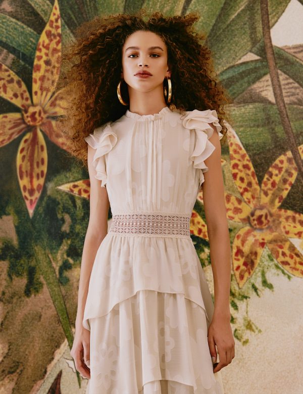 Vestido Jacquard Acetinado Camadas.-Imagem 4