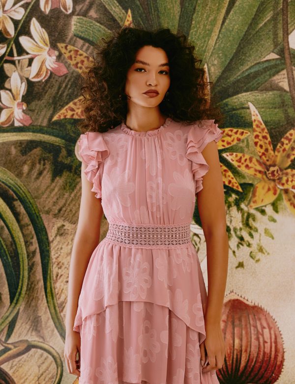 Vestido Jacquard Acetinado Camadas.-Imagem 9