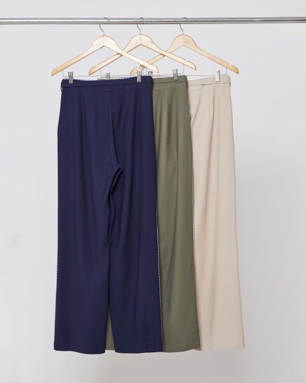 Calca Twill Com Det Vivo Listrado-Imagem 2