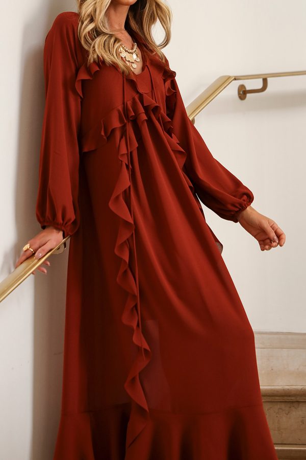 Vestido Longo Babados.N-Imagem 3