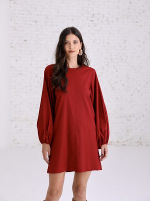 Vestido Linho Manga Longa