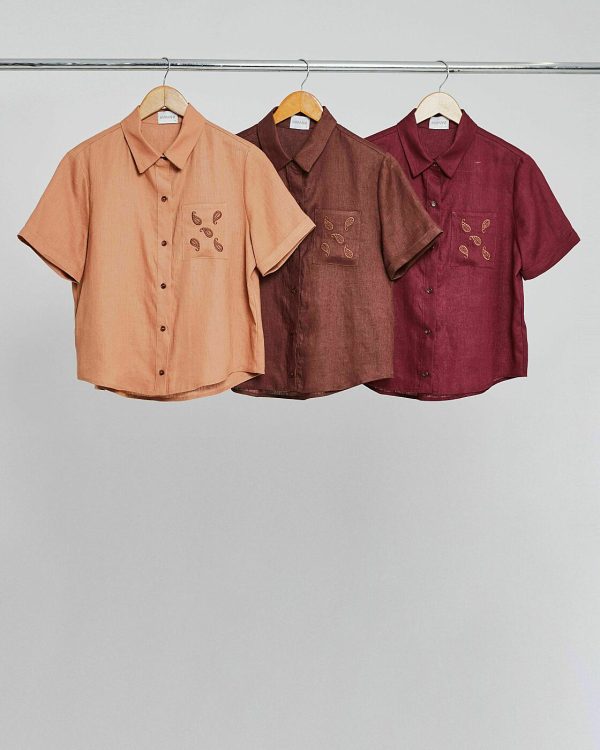 Camisa Linho C/ Bolso Bordado-Imagem 4
