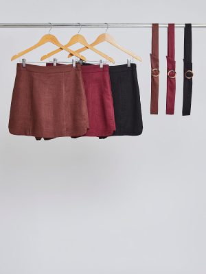 Shorts Saia Linho C/ Faixa