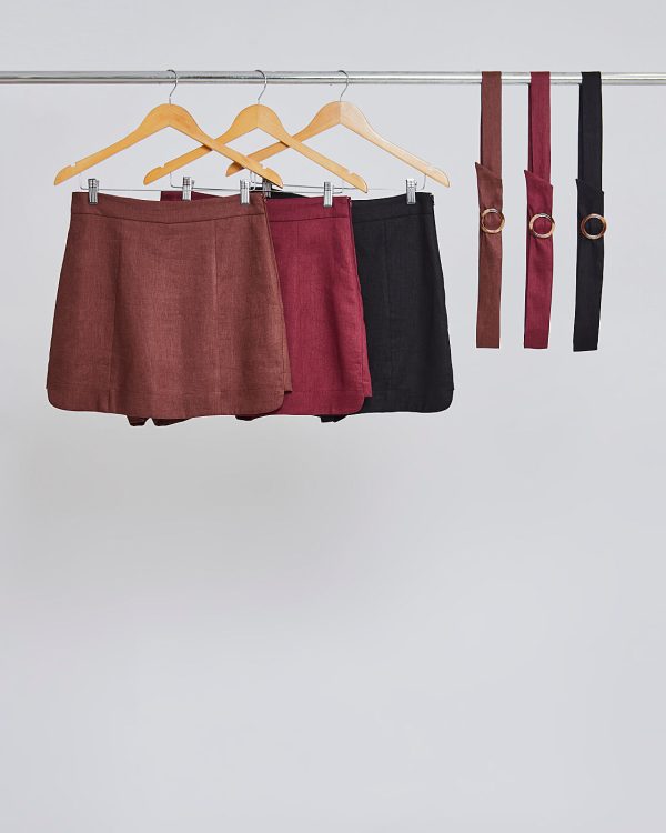 Shorts Saia Linho C/ Faixa-Imagem 2