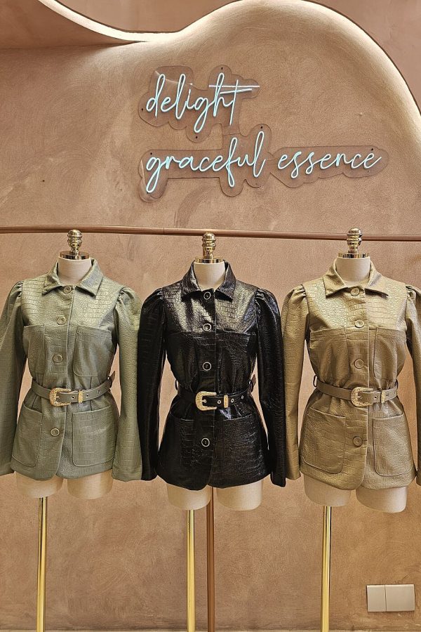 Blazer Couro Croco-Imagem 4