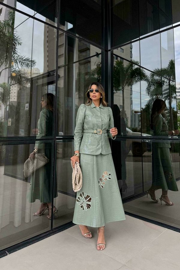 Blazer Couro Croco-Imagem 6