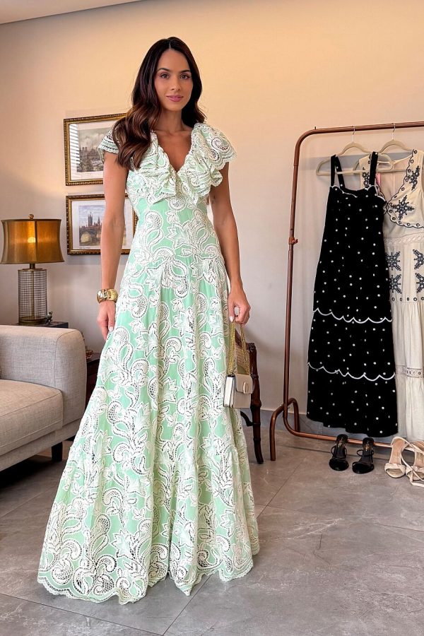 Vestido Laise Dec V Mg Babado