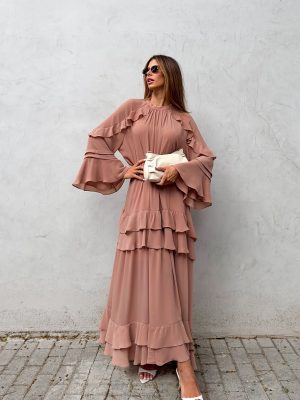Vestido Chiffon Babado