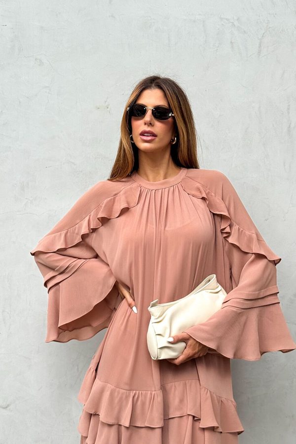 Vestido Chiffon Babado-Imagem 5