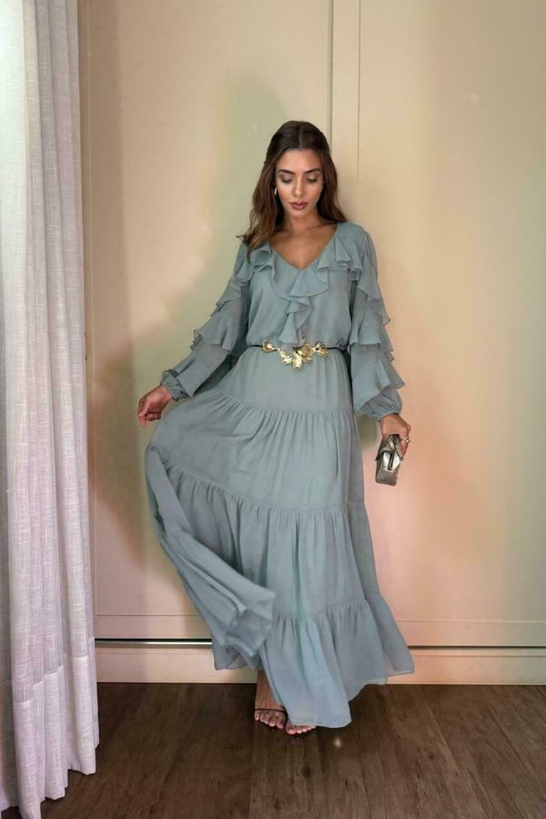 Vestido Chiffon Boho Jabo-Imagem 2
