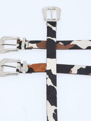 Cinto De Couro Animal Print