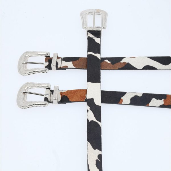 Cinto De Couro Animal Print