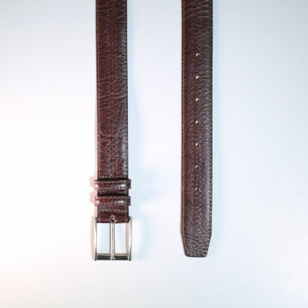 Cinto Masculino Couro Texturizado Com Fivela Metal-Imagem 3