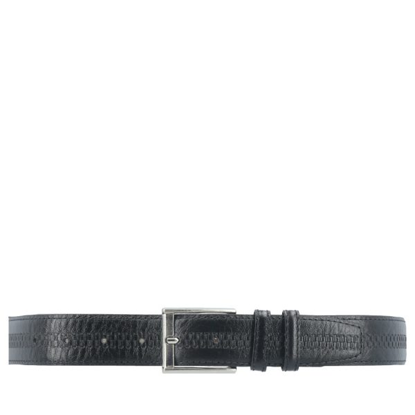 Cinto Masculino Couro Texturizado Com Fivela Metal-Imagem 6