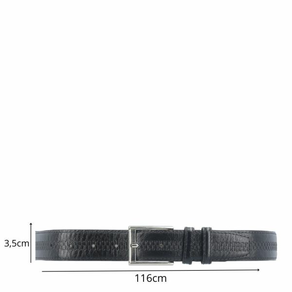 Cinto Masculino Couro Texturizado Com Fivela Metal-Imagem 8
