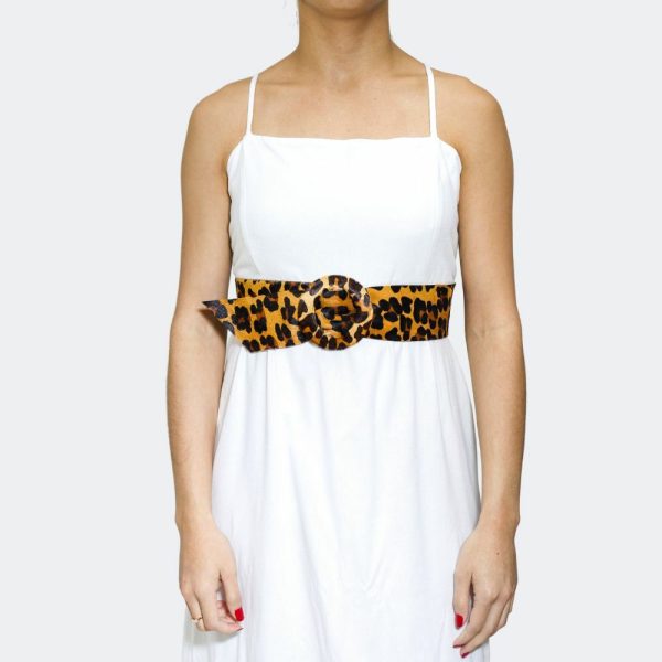 Cinto Faixa Bernadete Em Couro Animal Print-Imagem 5