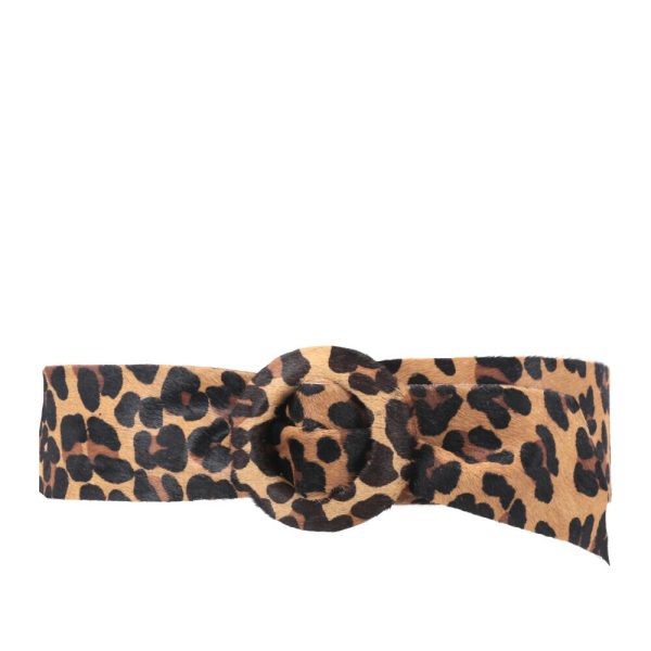 Cinto Faixa Bernadete Em Couro Animal Print-Imagem 3