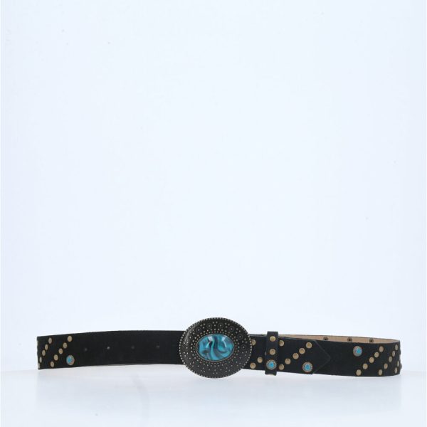 Cinto De Couro Boho Com Tachas-Imagem 3