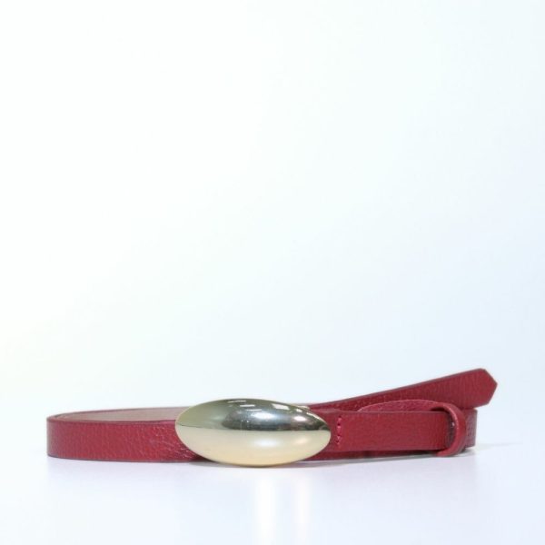 Cinto Feminino Couro Premium Com Fivela Dourada
