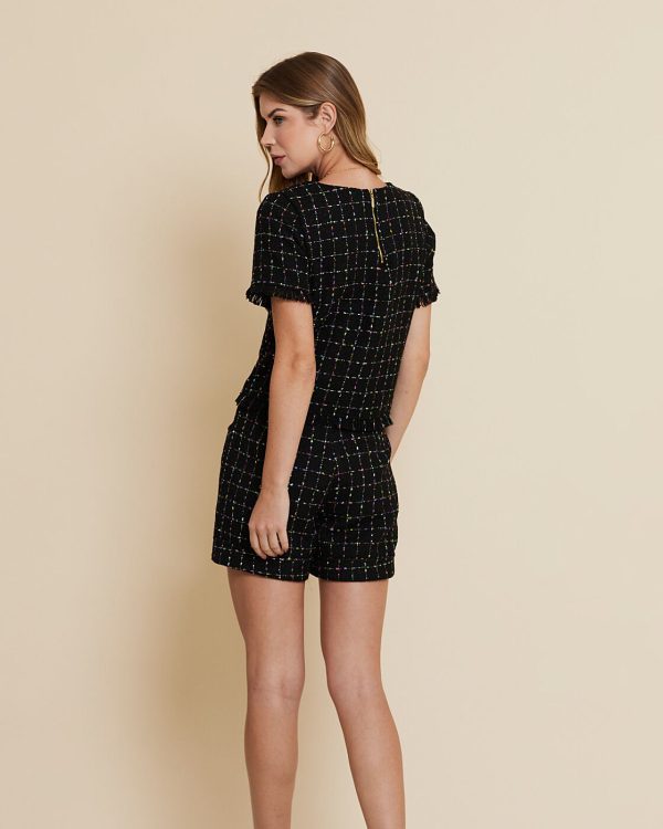 Shorts Tweed Bolso Frente-Imagem 3