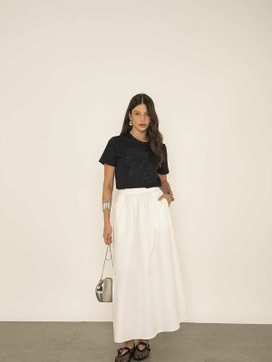 Saia Midi Com Bolso