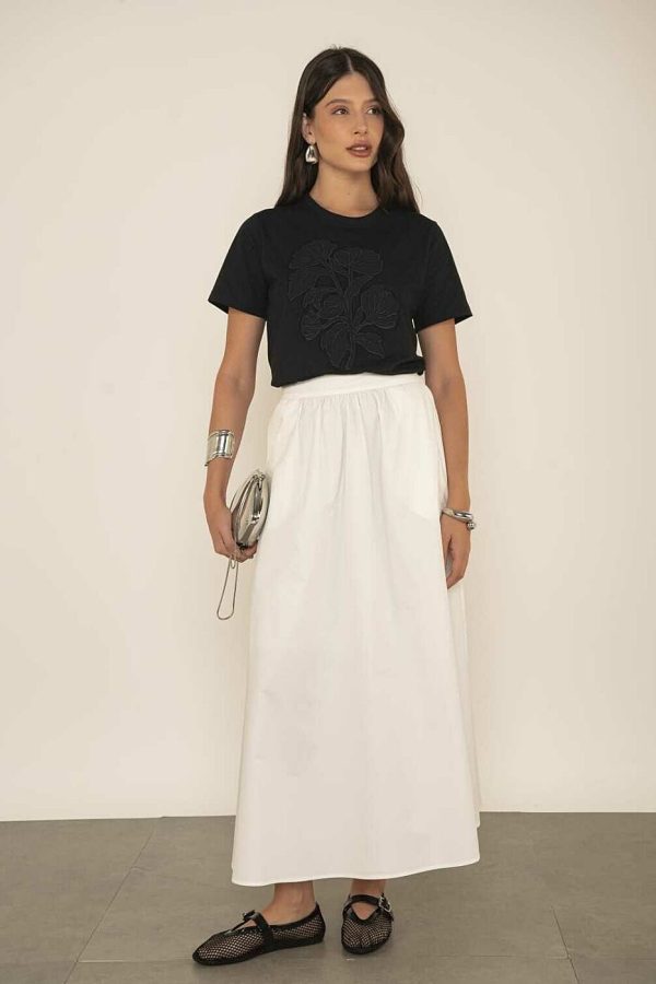 Saia Midi Com Bolso-Imagem 2