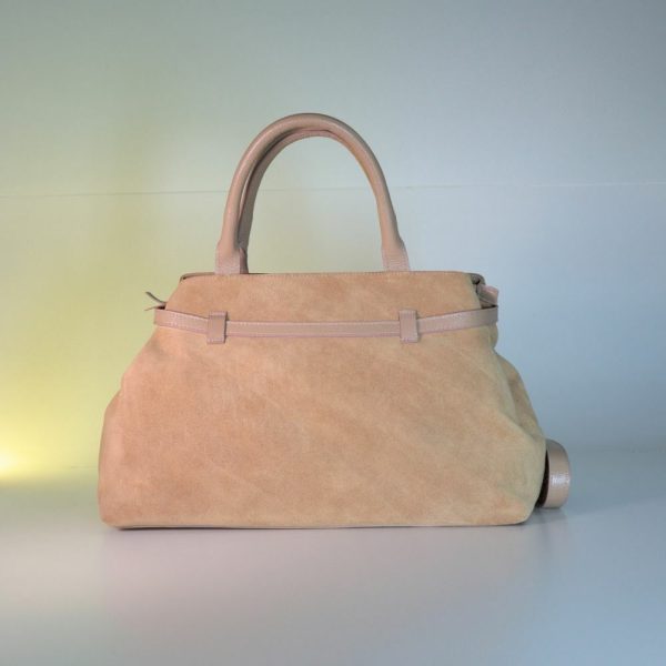 Bolsa Feminina Shoulder Bag Em Couro Camurça-Imagem 12