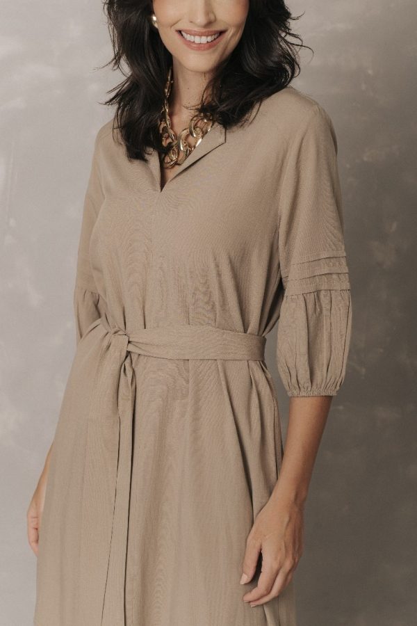 Vestido Midi Detalhe Nervuras-Imagem 3
