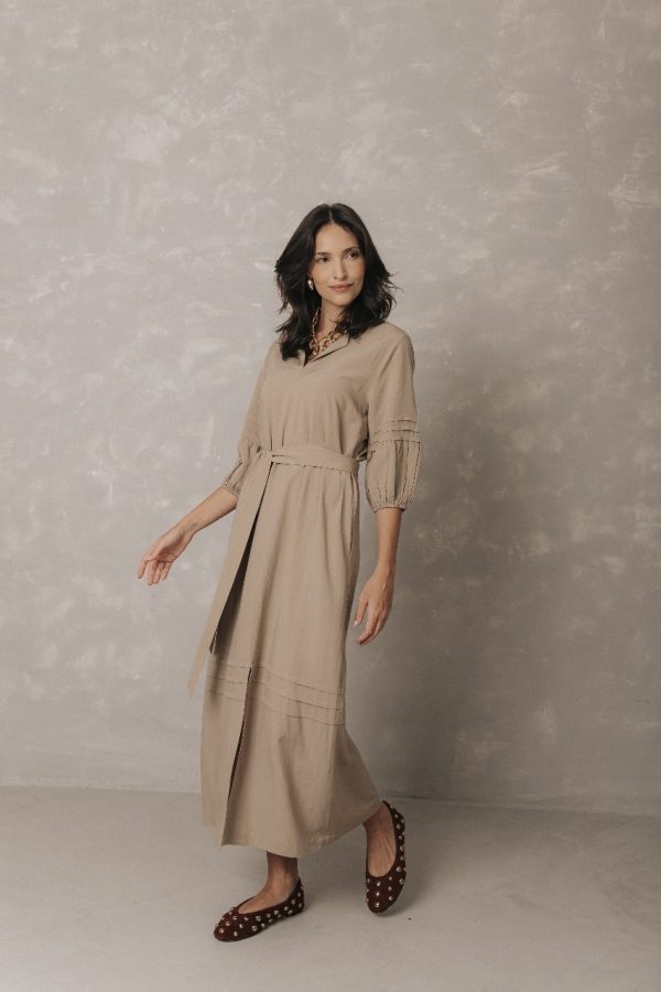 Vestido Midi Detalhe Nervuras-Imagem 4
