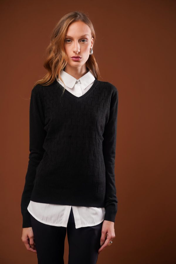 Blusa Tricot Gola V Naiara-Imagem 3