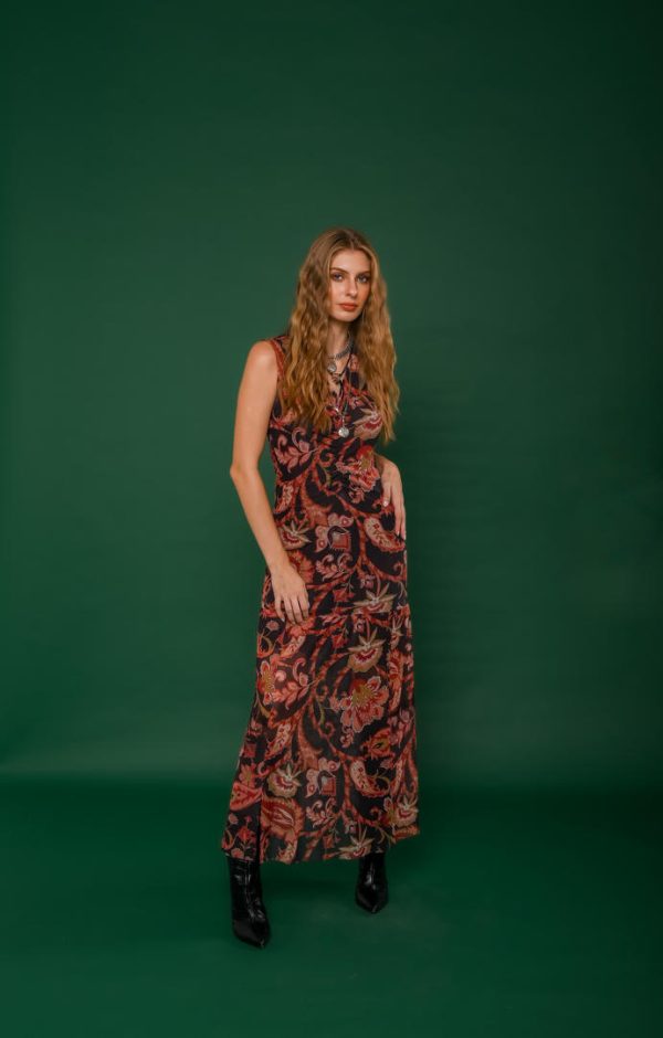 Vestido Decote V Franzido Larissa-Imagem 7