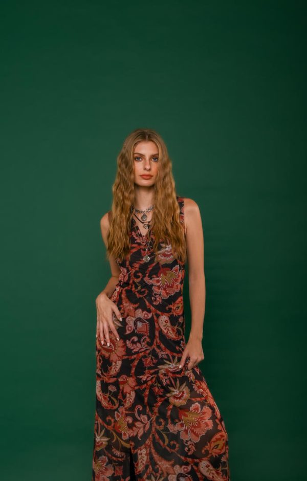 Vestido Decote V Franzido Larissa-Imagem 10