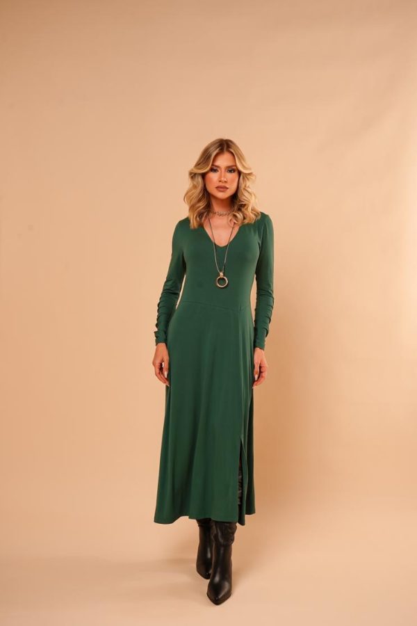 Vestido Manga Franzida Rubia-Imagem 2