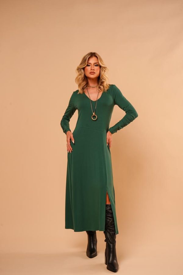Vestido Manga Franzida Rubia-Imagem 4