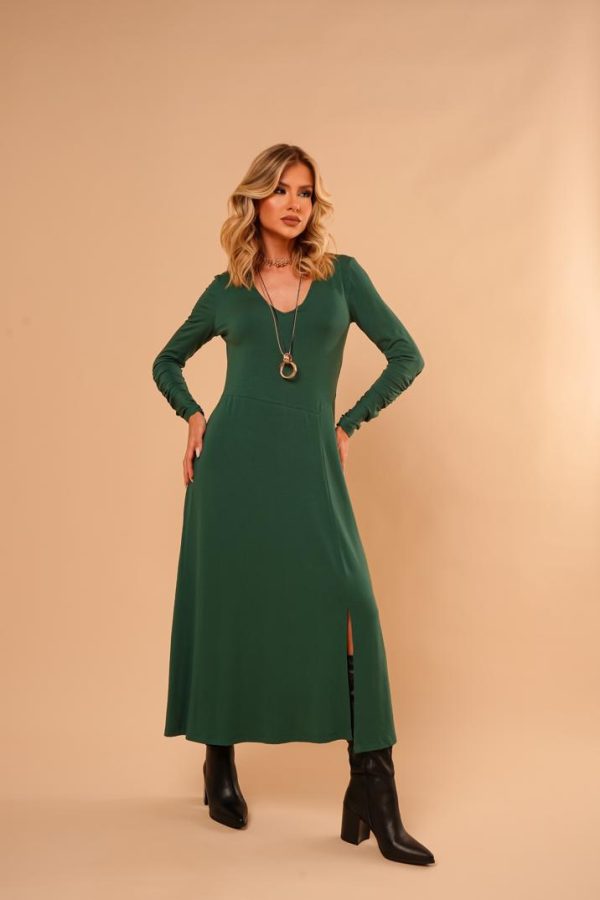 Vestido Manga Franzida Rubia-Imagem 9
