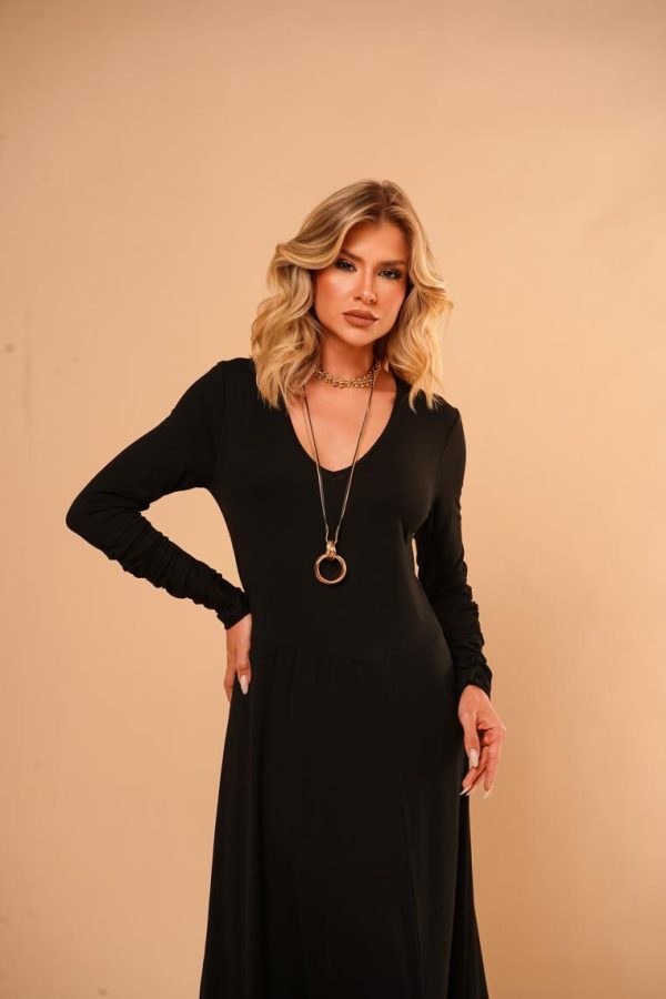 Vestido Manga Franzida Rubia-Imagem 13