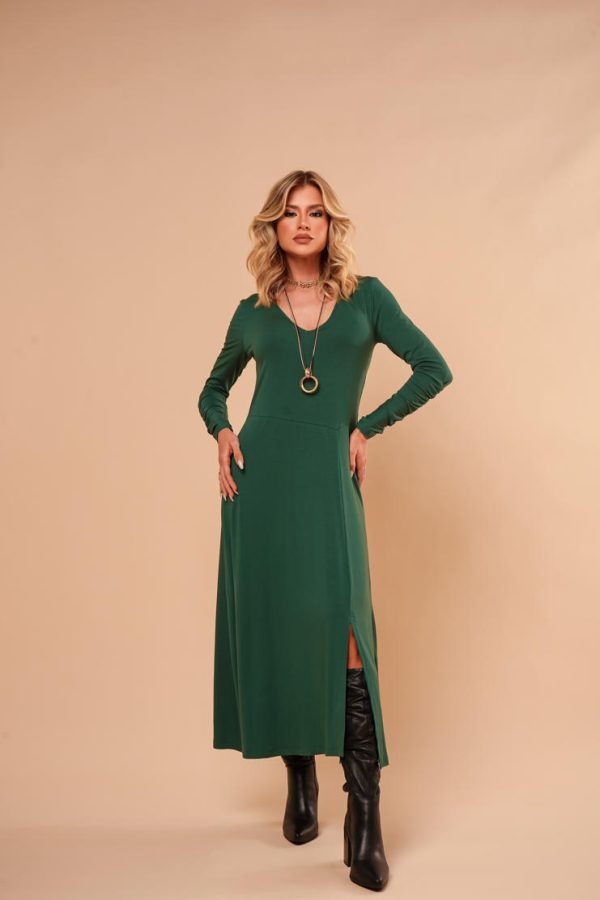 Vestido Manga Franzida Rubia-Imagem 18