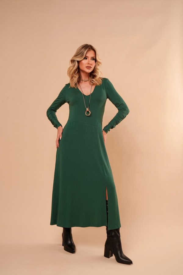 Vestido Manga Franzida Rubia-Imagem 23