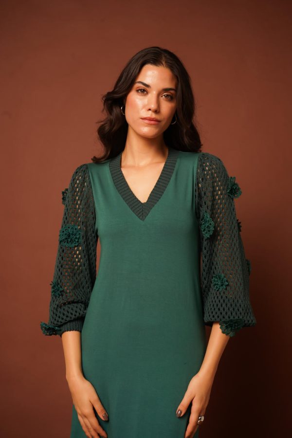 Vestido Manga Tricot Camile-Imagem 3