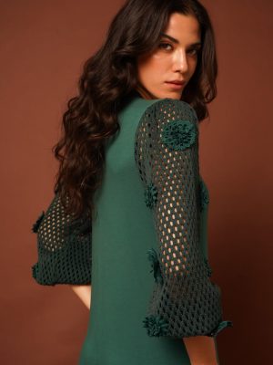 Vestido Manga Tricot Camile