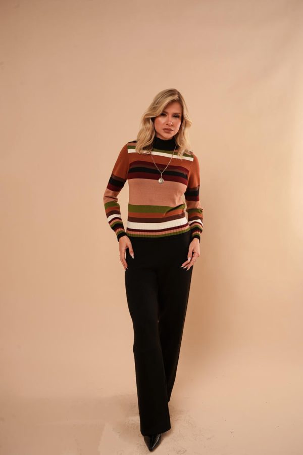 Blusa Gola Alta Listrada Maria-Imagem 4