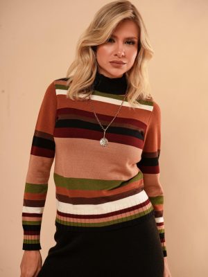 Blusa Gola Alta Listrada Maria